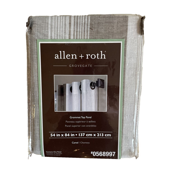 Allen And Roth Grovegate Grommet Top Panel Brand New 54 in X 84 in Camel b3 - Picture 1 of 2